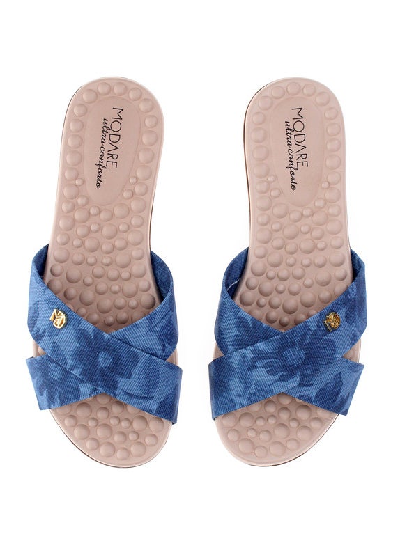 Modare Ladies Flat Sandals Jeans | Made In Brazil