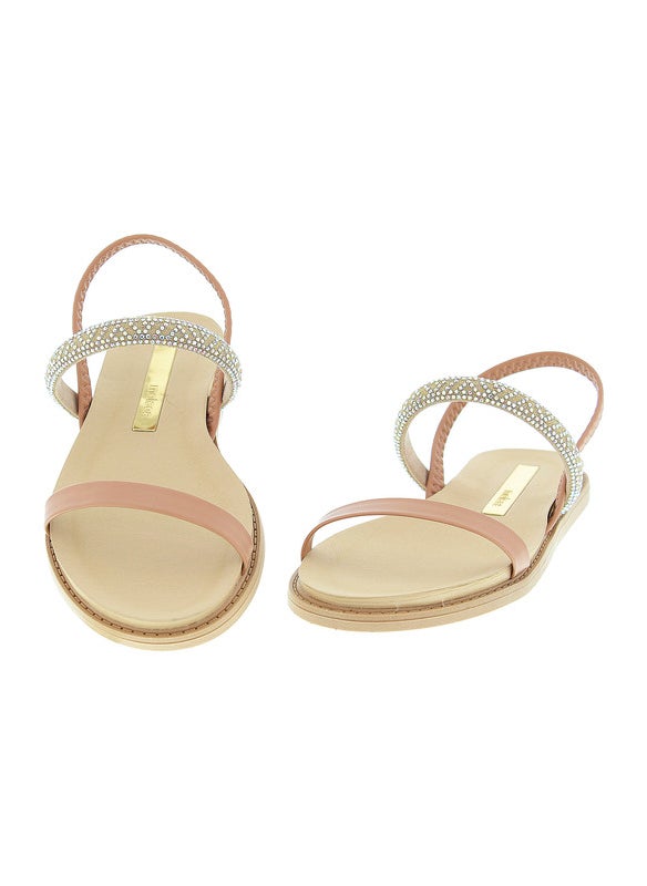 Moleca Ladies Flat Sandals Nude | Made In Brazil