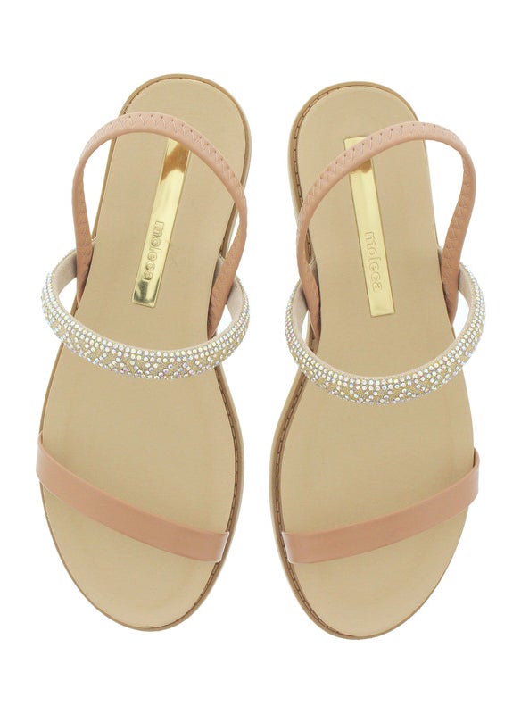 Moleca Ladies Flat Sandals Nude | Made In Brazil