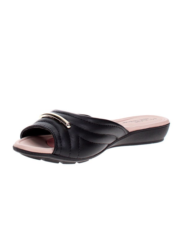 Modare Ladies Flat Sandals Black | Made In Brazil