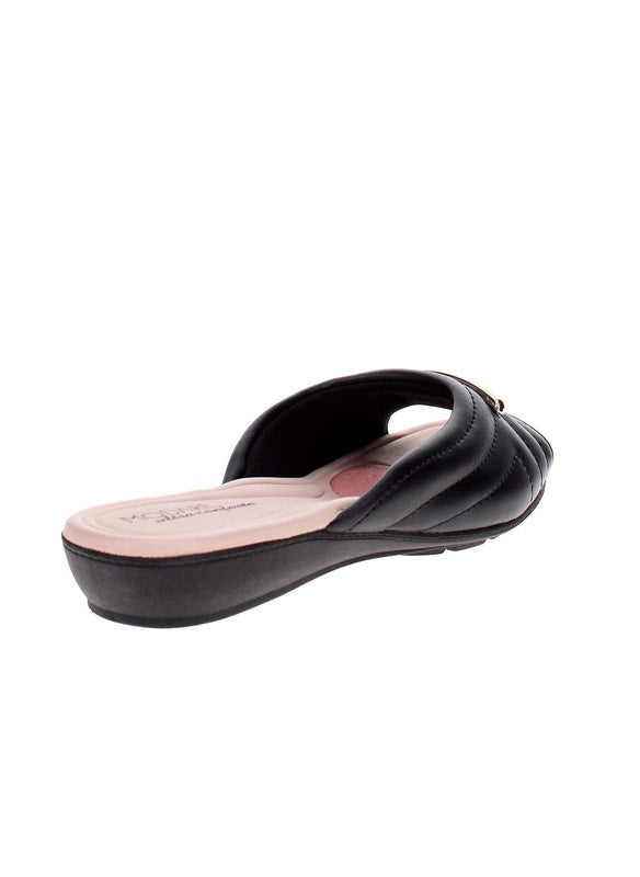 Modare Ladies Flat Sandals Black | Made In Brazil