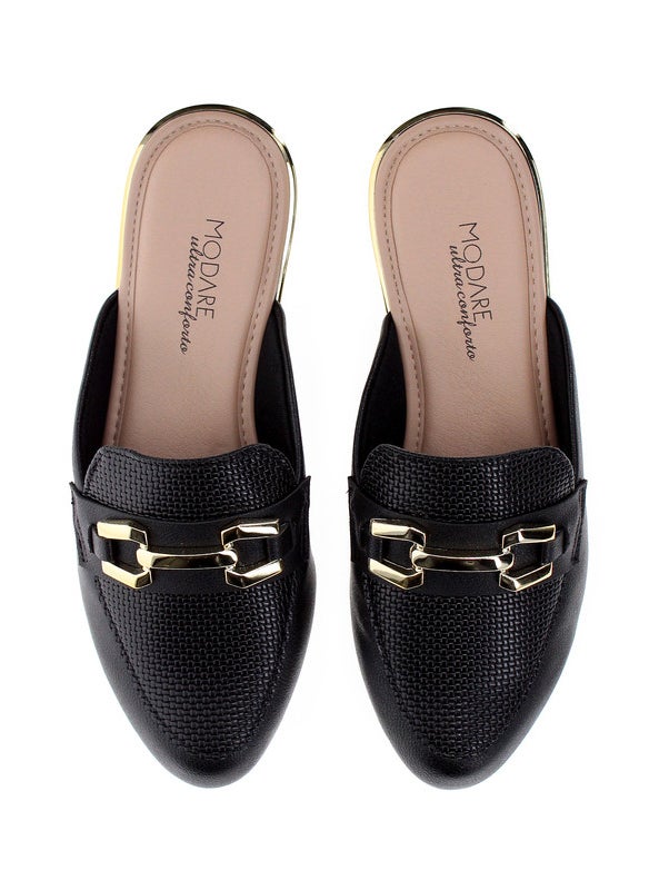 Modare Ladies Flat Sandals Black | Made In Brazil