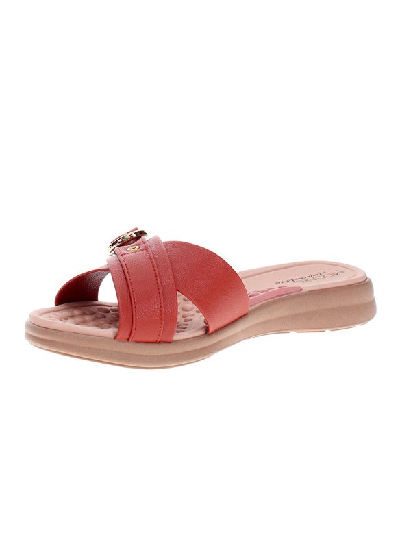 Modare Ladies Flat Sandals Orange | Made In Brazil