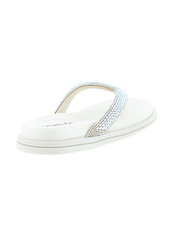 Beira Rio Ladies Flat Sandals Silver | Made In Brazil