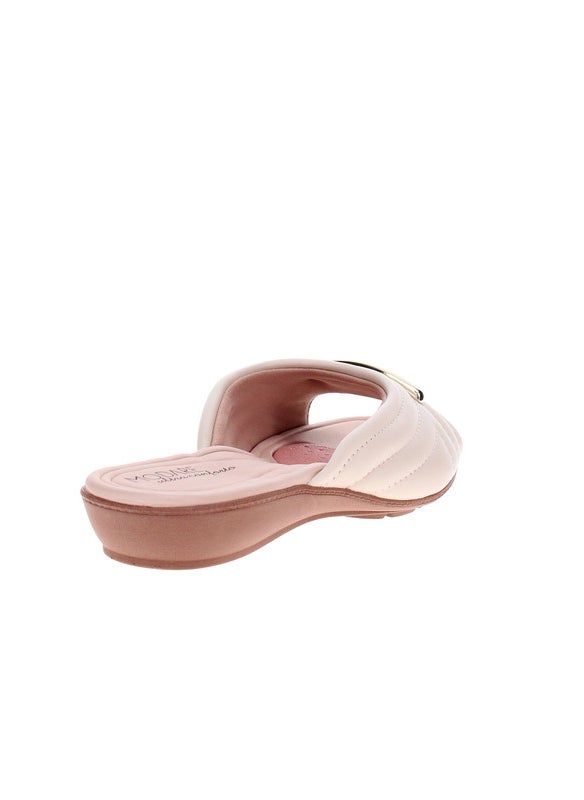 Modare Ladies Flat Sandals Beige | Made In Brazil