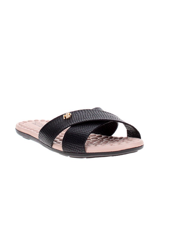 Modare Ladies Flat Sandals Black | Made In Brazil