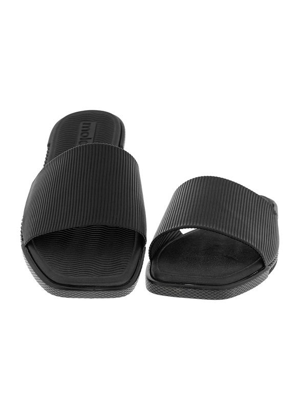 Moleca Ladies Flat Sandals Black | Made In Brazil