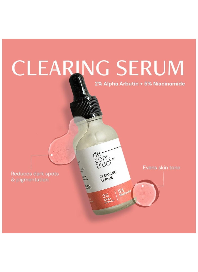 Deconstruct 5% Niacinamide + 0.2% Retinol Face Serum Combo | With 2% Alpha Arbutin & 1% Peptide | Reduces Acne, Dark Spots, Fine Lines & Wrinkles | For Men & Women | Beginner Friendly | 30 ml each