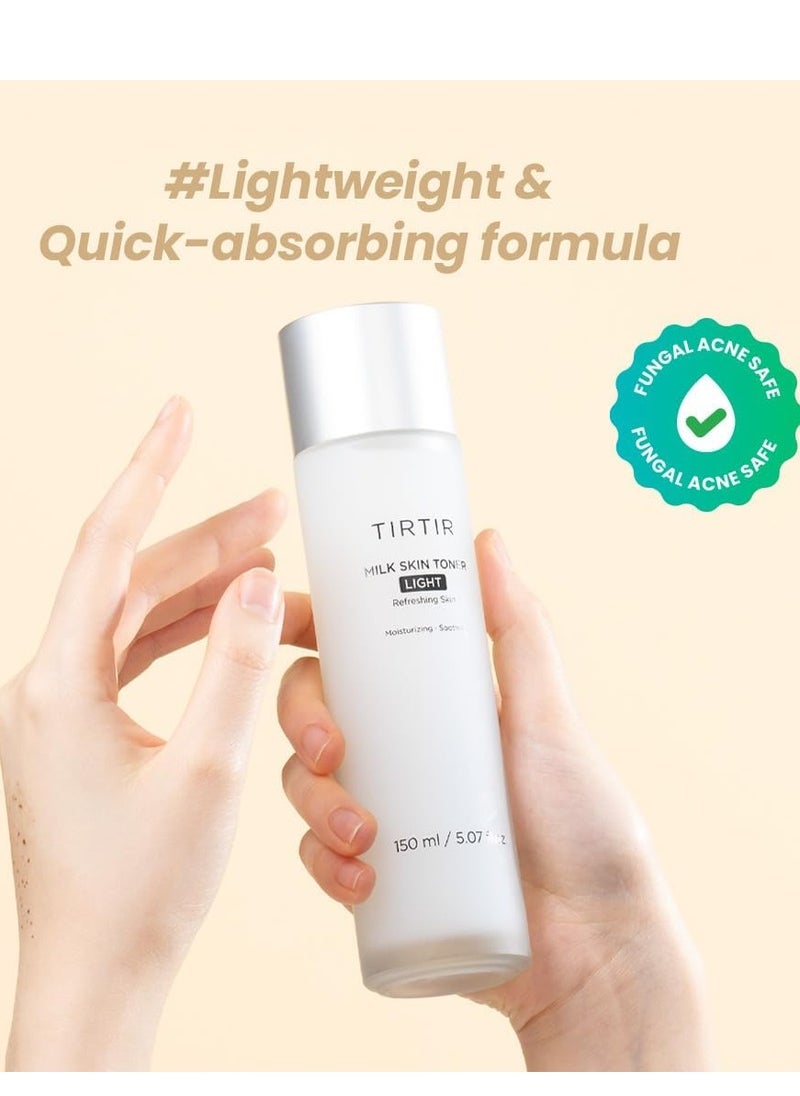 Milk Skin Toner Light – Instant Hydration with 4% Niacinamide, Pore-Tightening, Vegan Toner for Acne-Prone, Sensitive & Oily Skin, Alcohol-Free, Fragrance-Free, 5.07 Fl Oz