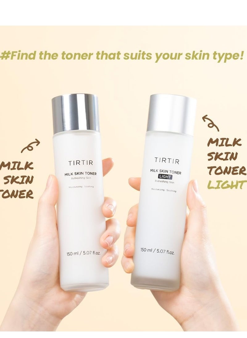 Milk Skin Toner Light – Instant Hydration with 4% Niacinamide, Pore-Tightening, Vegan Toner for Acne-Prone, Sensitive & Oily Skin, Alcohol-Free, Fragrance-Free, 5.07 Fl Oz