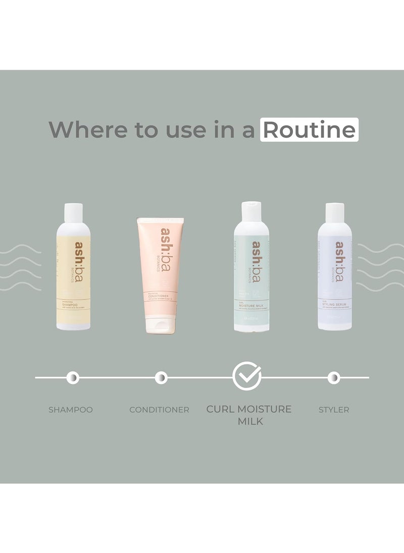 Curl Moisture Milk For Very Dry, Frizzy, Damaged, Curly & Wavy Hair | Leave In Cream with Moringa, Argan & Shea Butter For Deep Moisture, Frizz Control & Shine - 50ml