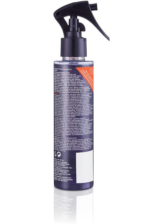 Professional Clean Blonde Violet Tri-Blo Blow-Dry Heat Protection Spray For Blonde Hair 150 Ml