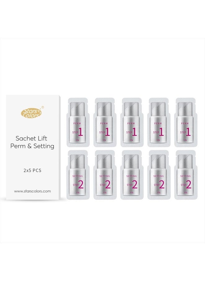Fast Perm Lash Lift Kit Eyelash Perm Kit Perm&Setting Lotion (Quantity: 2×5 Packs)