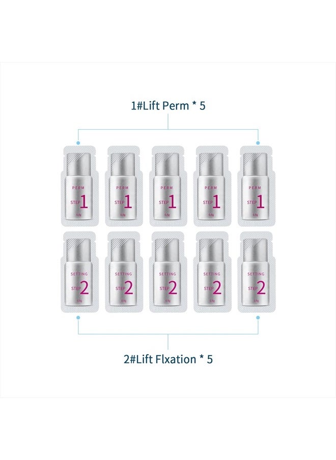 Fast Perm Lash Lift Kit Eyelash Perm Kit Perm&Setting Lotion (Quantity: 2×5 Packs)
