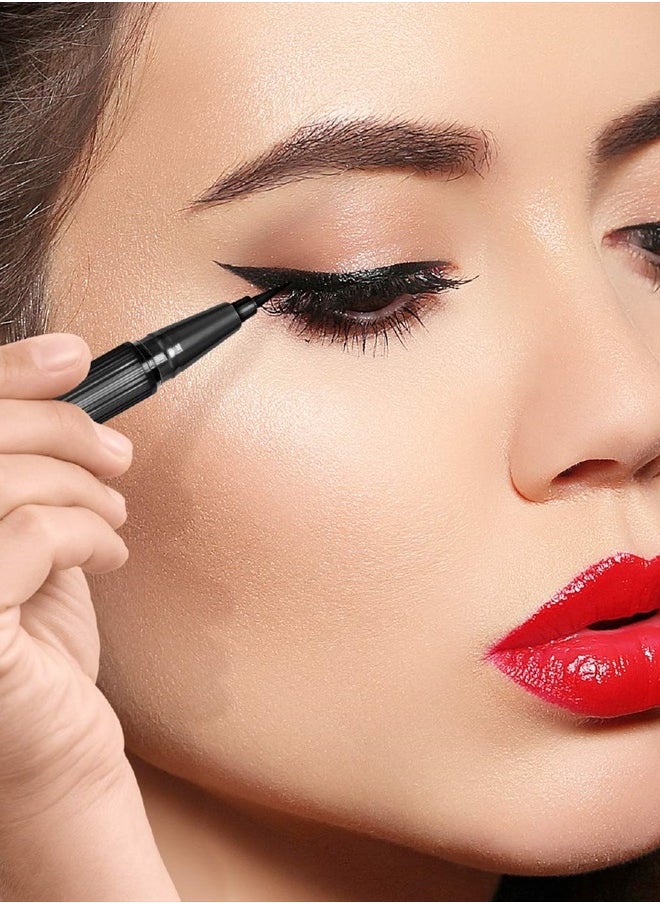 Retractable Liquid Eyeliner, Pointed Felt Tip, Waterproof & Smudge Free, Long-lasting, Vegan, Cruelty-Free
