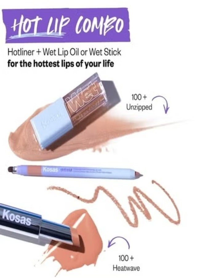 Kosas Hotliner Precise Contouring Lip Liner with Hyaluronic Acid -  Beyond - Cool Rosy Mauve 0.02 oz