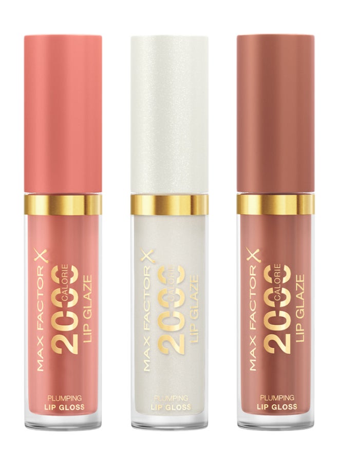 Triple 2000 Calorie Lip Glaze Gloss Kit