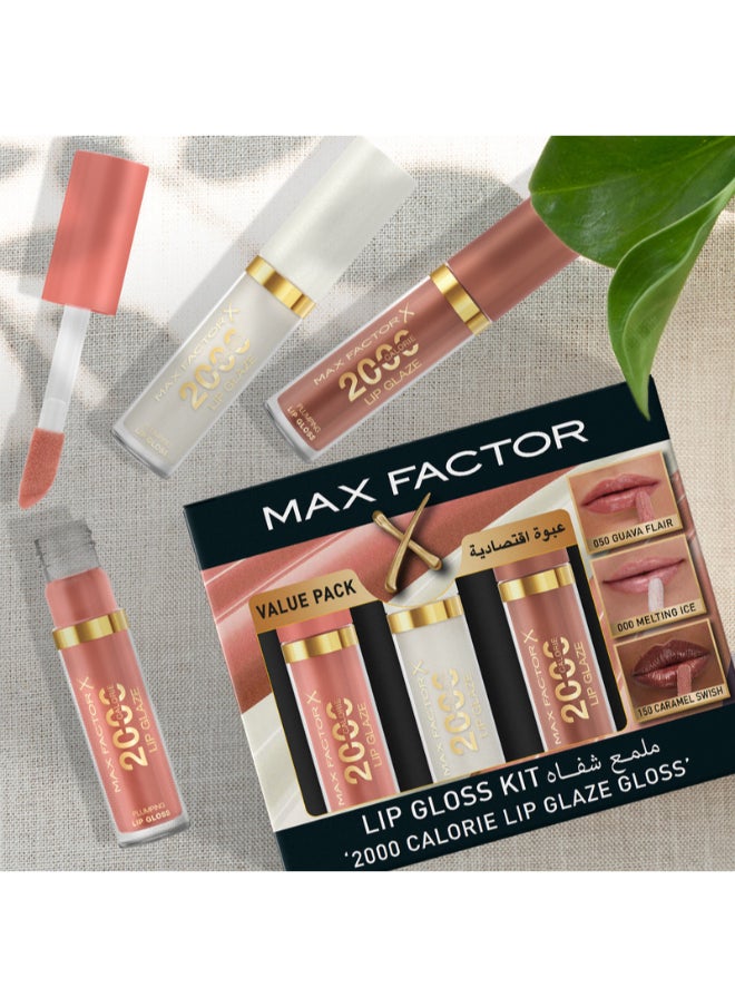 Triple 2000 Calorie Lip Glaze Gloss Kit