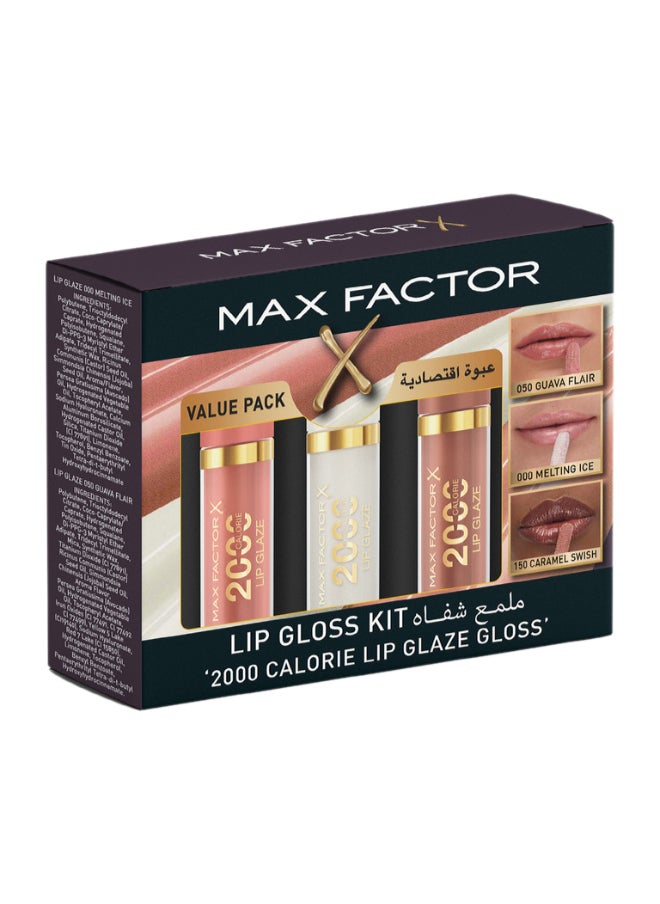 Triple 2000 Calorie Lip Glaze Gloss Kit