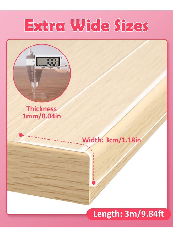 Baby Proofing, Clear Edge Protector Strip, Soft Corner Protectors For Kids, Baby Child Safety Corner Guards For Furniture Against Sharp Corners For Tables, Drawers, Sink, Wall 1.2In X 9.84Ft