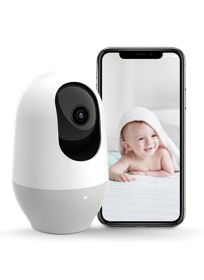 Baby Monitor, Wifi Pet Camera Indoor, 360-Degree Ip Camera, 1080P Home Security Camera, Motion Tracking, Super Ir Night Vision, Works With Alexa, Two-Way Audio, Motion & Sound Detection