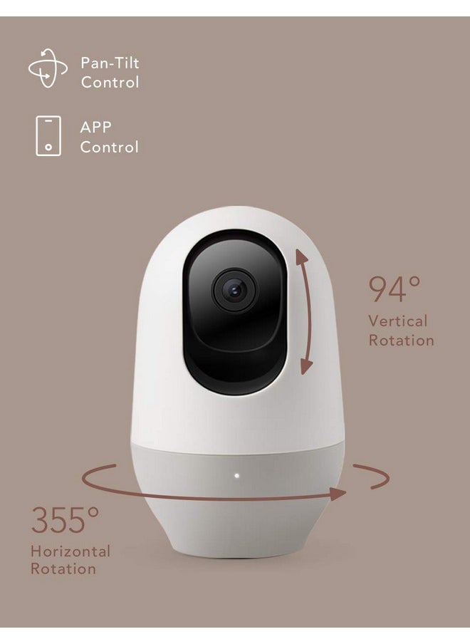 Baby Monitor, Wifi Pet Camera Indoor, 360-Degree Ip Camera, 1080P Home Security Camera, Motion Tracking, Super Ir Night Vision, Works With Alexa, Two-Way Audio, Motion & Sound Detection