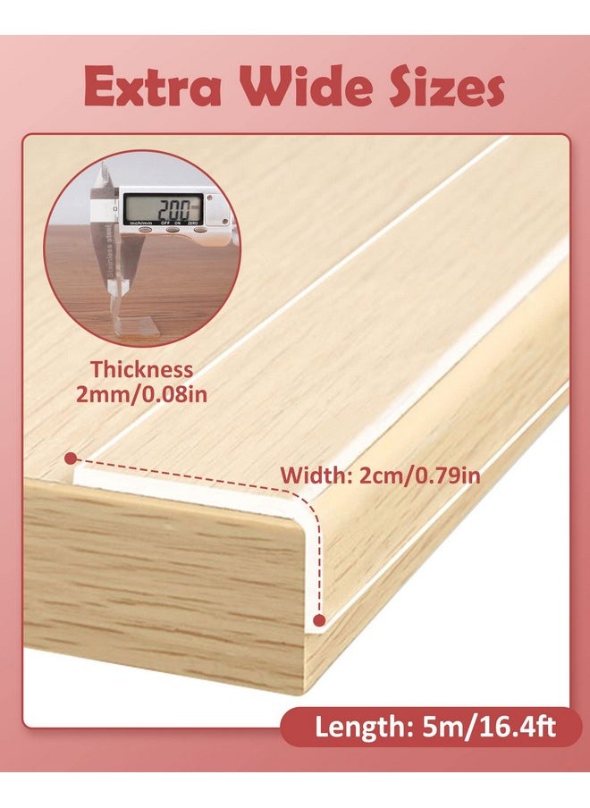 Baby Proofing, Clear Edge Protector Strip, Soft Corner Protectors For Kids, Baby Child Safety Tables Corner Guards For Furniture Against Sharp Corners For Cabinets, Tables, Drawers 16.4Ft