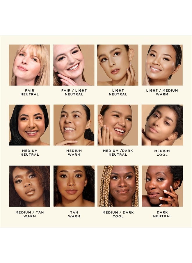 Re-wind Blurring Full Coverage Concealer (Light/Medium - Warm), Brighten, Reduce redness, dark circles and fine lines, Non-Caking, Longwear, Nourishes, Lightweight, Soft-Matte Finish, V + CF