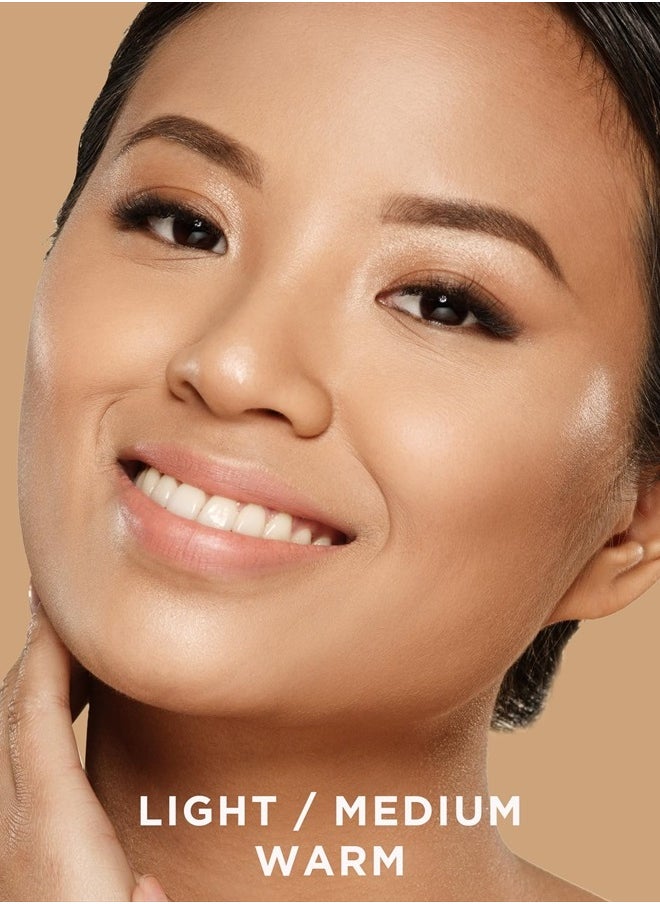 Re-wind Blurring Full Coverage Concealer (Light/Medium - Warm), Brighten, Reduce redness, dark circles and fine lines, Non-Caking, Longwear, Nourishes, Lightweight, Soft-Matte Finish, V + CF