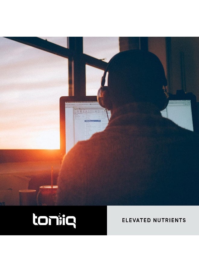 Toniiq 18,000mg 10x Concentrated Ultra High Strength Extract - Made with Organic Lions Mane - 30% Polysaccharides - Highly Concentrated and Bioavailable - 120 Veggie Capsules