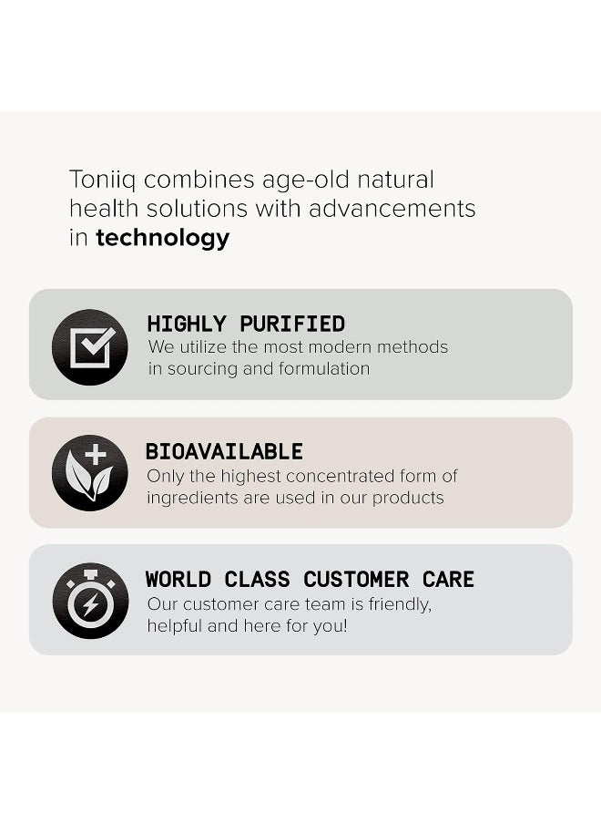 Toniiq 22,500mg 45x Concentrated Ultra High Strength Olive Leaf Extract - Min. 50% Oleuropein - Highly Concentrated and Bioavailable - 120 Veggie Capsules