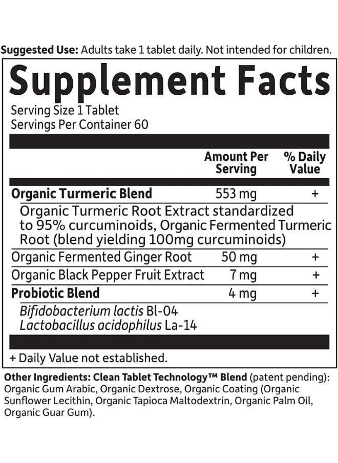 Garden of Life Mykind Organics Extra Strength Turmeric Inflammatory Response 60 Tablets