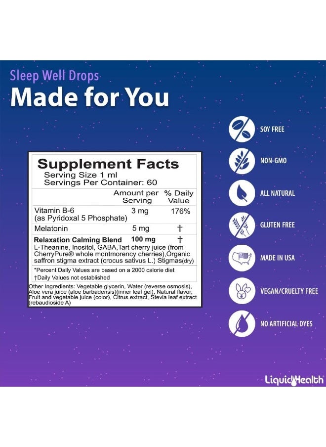 Liquid Health Sleep Well Gluten Free, 59 ml (Pack of 1)