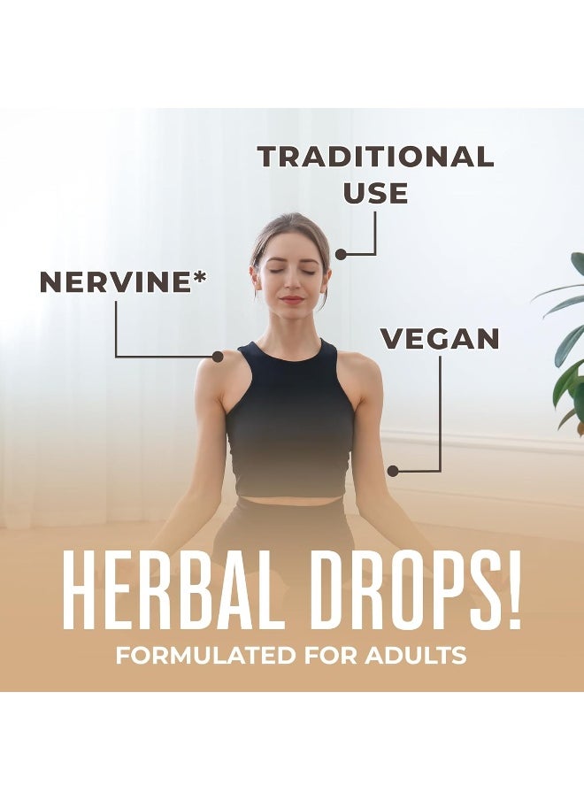 Lion's Mane Mushroom Supplement | USDA Organic Lion's Mane Extract | Nervine Neuroprotective Herbal Liquid Drops | Non-GMO, Vegan, Alcohol Free Tincture | 1 oz | 2 Month Supply