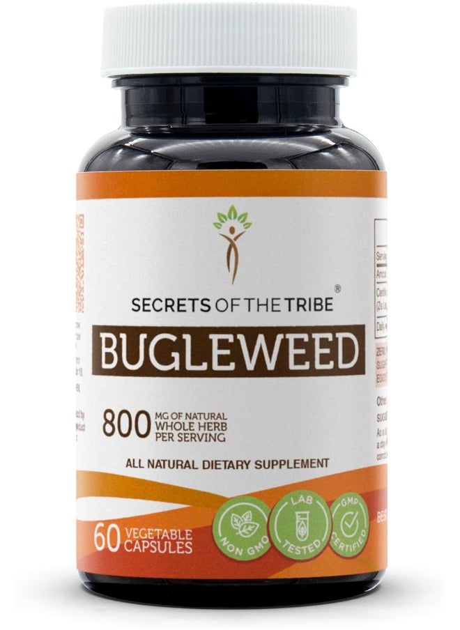 Secrets of the Tribe Bugleweed 60 Capsules, 800 mg, Bugleweed (Lycopus Virginicus) Dried Herb