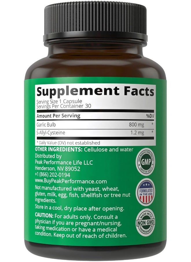 Peak Performance Aged Black Garlic Capsules