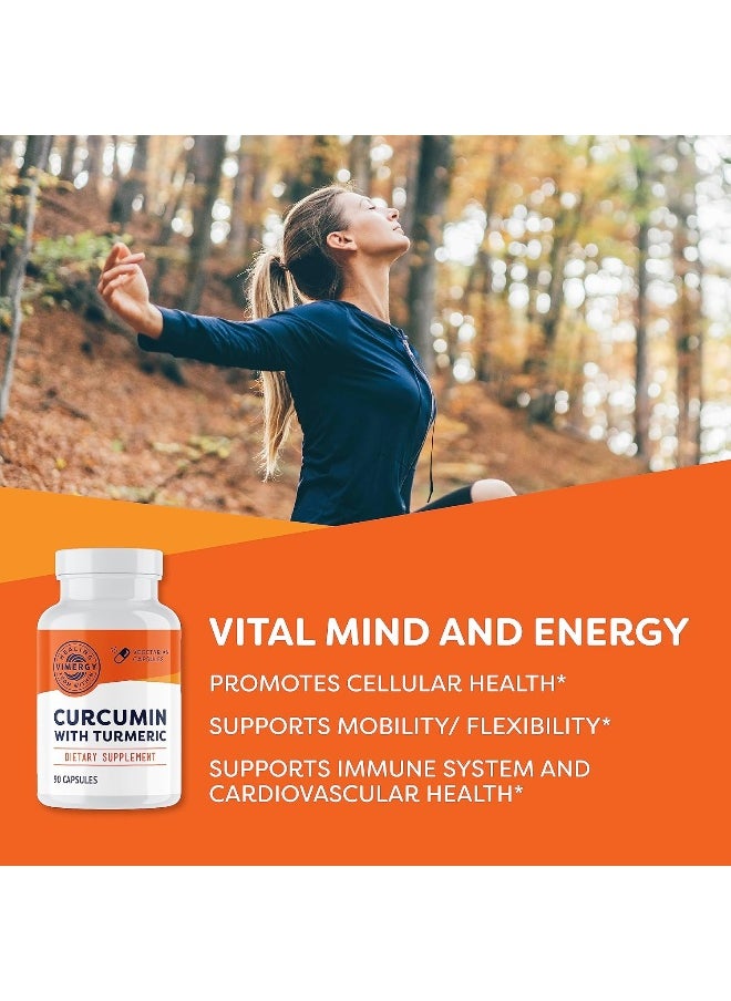 Vimergy Curcumin with Turmeric, 30 Servings – Immune System Supplement – Liquid Capsules - Non-GMO, Gluten-Free, Soy-Free, Kosher, Vegan & Paleo Friendly (90 Count)