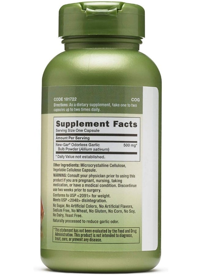 GNC Odorless Garlic 500 Mg 100 Capsules