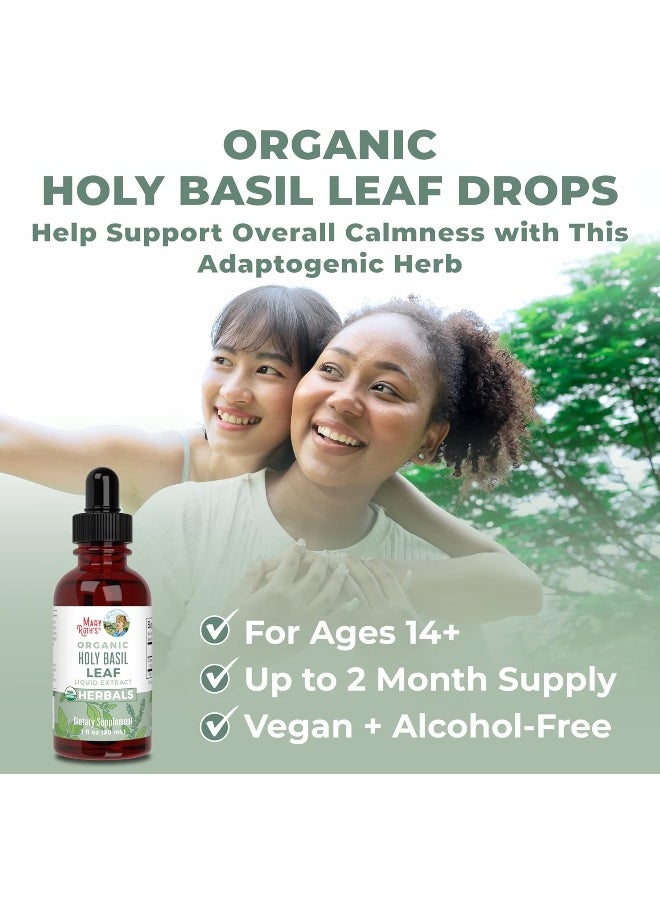 MaryRuth Organics Herbal Supplement Drops, Supports Cognitive Function, Digestion, Pack of 1, Tulsi Holy Basil Leaf, Sugar Free, Energy Levels, Vegan, Non-GMO, 1 Fluid Ounces