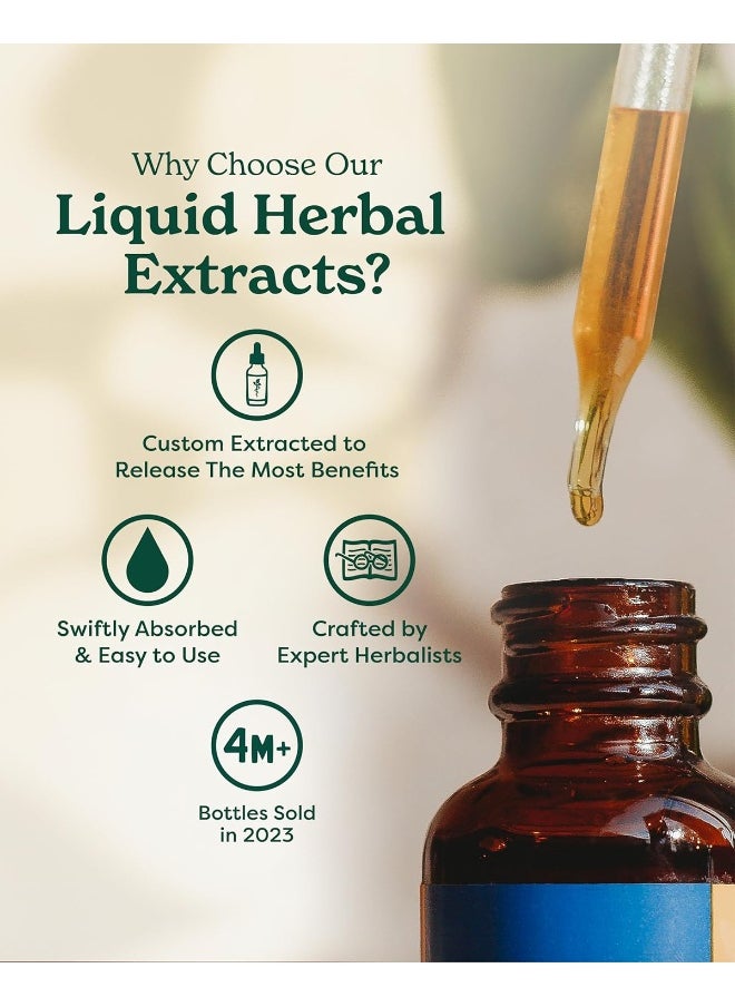 Herb Pharm Certified Organic Lemon Balm Liquid Extract for Calming Nervous System Support, Alcohol-Free Glycerite, 4 Ounce