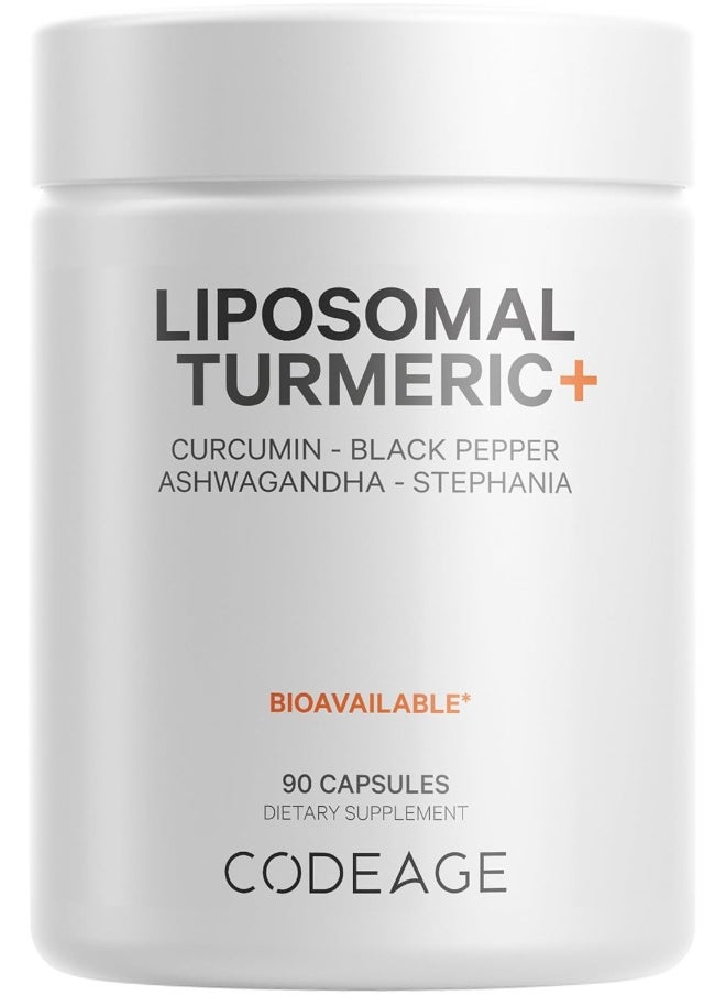 Fermented Turmeric Supplement, Extra Strength Curcumin Infused with Organic Essential Oil and Digestive Bitters, Joint and Heart Health, 90 Capsules