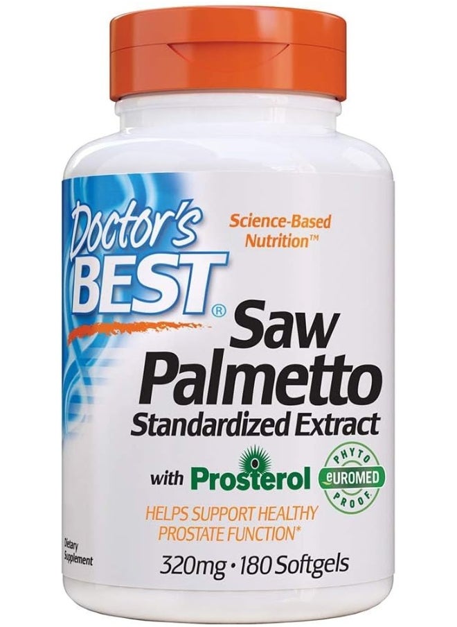 Doctor's Best Saw Palmetto 320 Mg Softgels, 180 Count