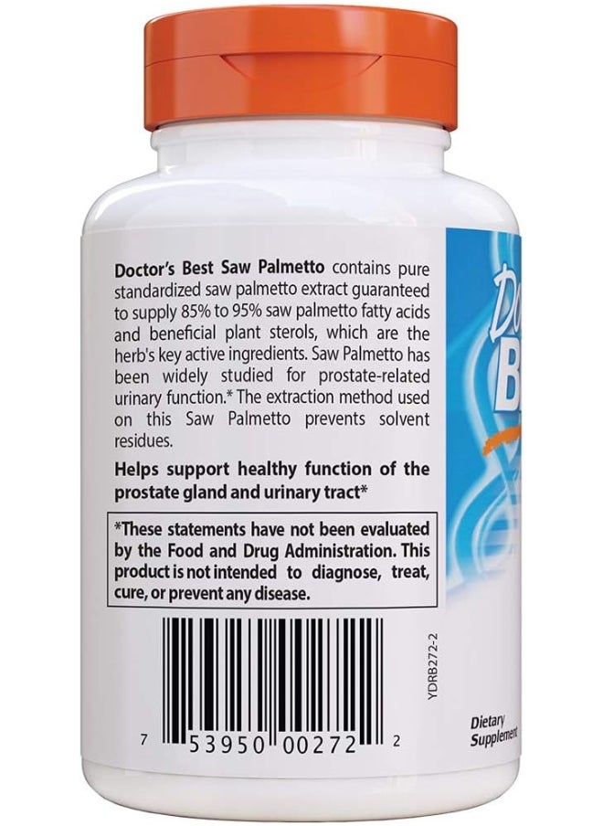 Doctor's Best Saw Palmetto 320 Mg Softgels, 180 Count