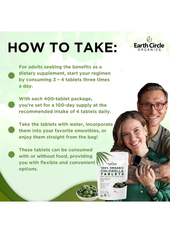 Earth Circle Organics Chlorella Tablets, Og1