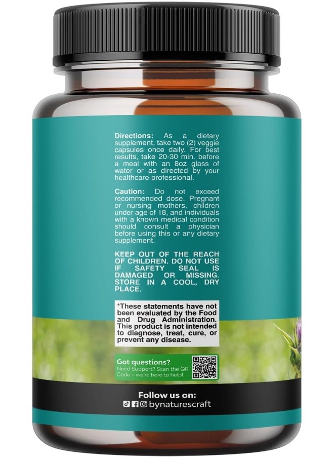 Liver Cleanse Detox & Repair Complex - Herbal Liver Support Supplement with Silymarin Milk Thistle Artichoke Extract Dandelion Root Organic Turmeric and Berberine - Milk Thistle Liver Detox Supplement