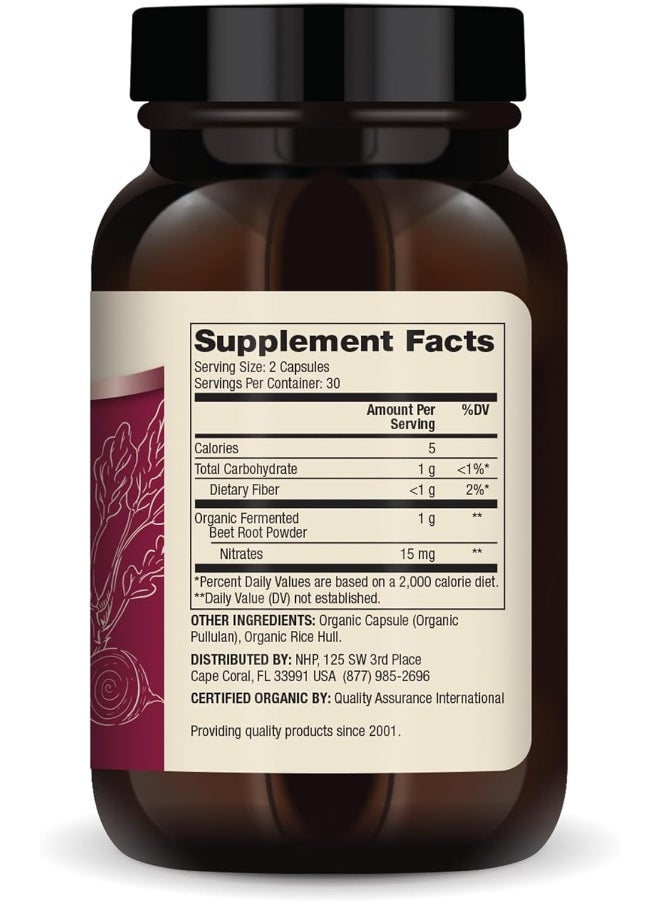 Dr. Mercola Organic Fermented Beets, 30 Servings (60 Capsules), Dietary Supplement, Essential Nutrients for Overall Health, USDA Organic, Non-GMO