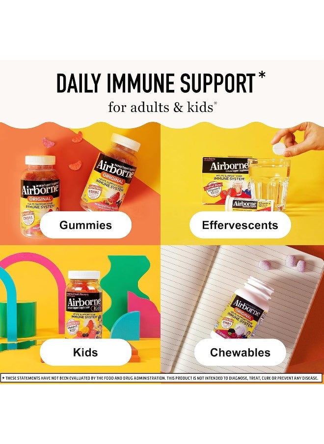 Airborne Elderberry + Zinc & Vitamin C Gummies For Adults, Immune Support Vitamin D & Zinc Gummies with Powerful Antioxidant Vitamins C D & E - 130 Gummies, Elderberry Flavor