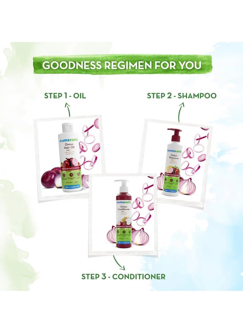 Onion Hair Oil with Onion Oil & Redensyl for Hair Fall Control | Boosts Hair Growth | Adds Strength & Shine | 200 ml