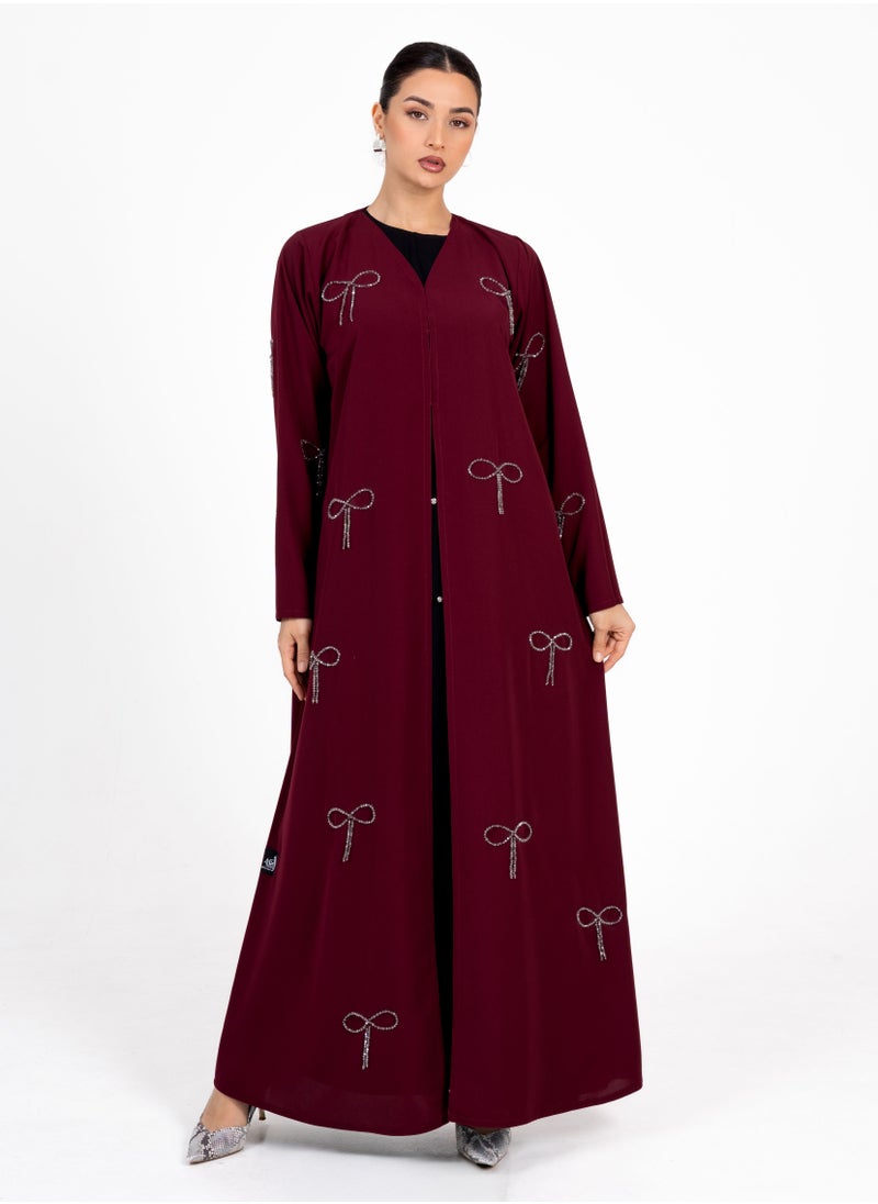 Abaya With Fionka Embroidery with long sleeves
