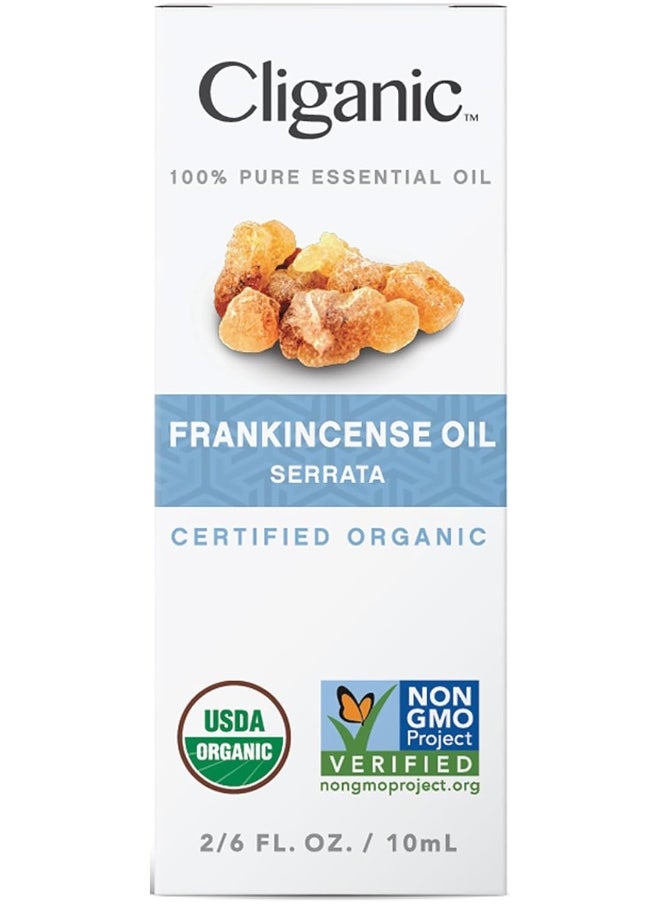 Usda Organic Frankincense Essential Oil - Boswellia Serrata, 100% Pure Natural Undiluted (10Ml), Therapeutic Grade For Aromatherapy | Premium Certified Organic, Non-Gmo